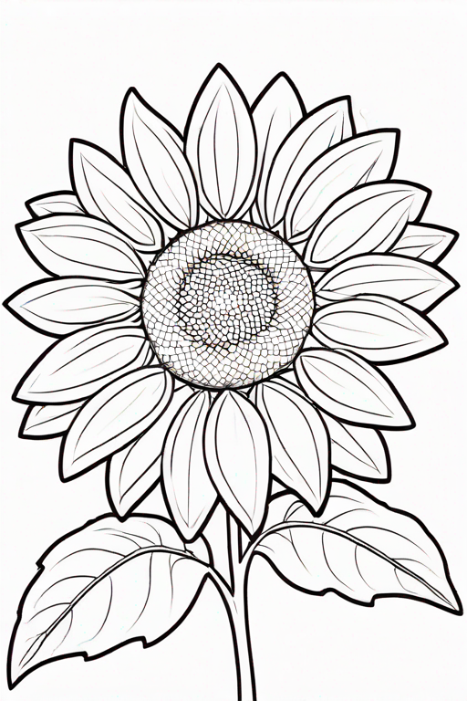 Sunflower with large petals